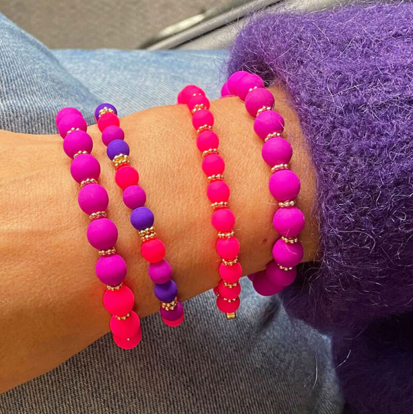 Super Gem Perlenarmband LITTLE Neon pink, style